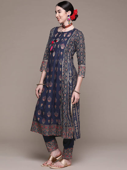 anubhutee Women Rayon Kurta Palazzo With Dupatta Set