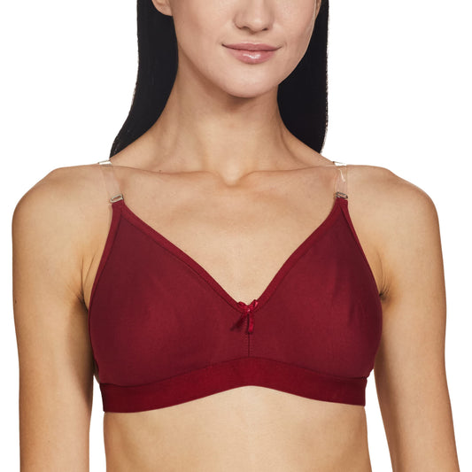 Clovia Full Cup Bra (BR0376P09_Maroon_36B)