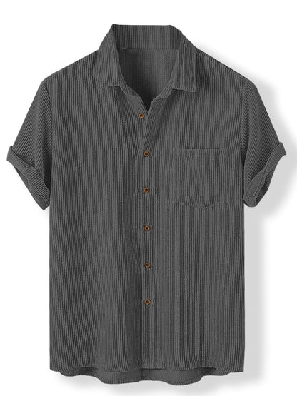Nobel Monk MenS Solid Casual Shirt |Half Sleeve | Regular Fit |Stylish Shirt For Men Charcoal Grey