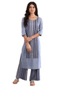 Aurelia WomenS Cotton Straight Salwar Suit Set (20Feas11545-300453_Blue_X-Small)