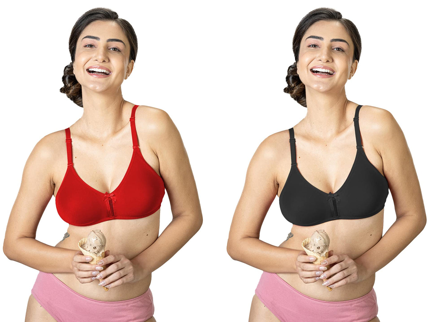 Lyra 516 Flora Mesh Ladder Moulded Premium Cotton Bra