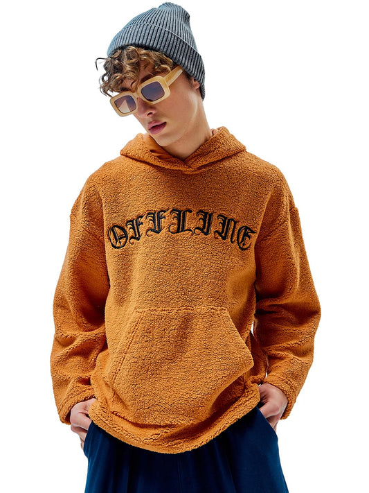 Bewakoof Mens Typography Oversized Hoodies_597129_Orange_M