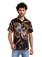 Greciilooks Mens Rayon Casual Shirt Regular Fit Men Casual Shirt (Black, Large)