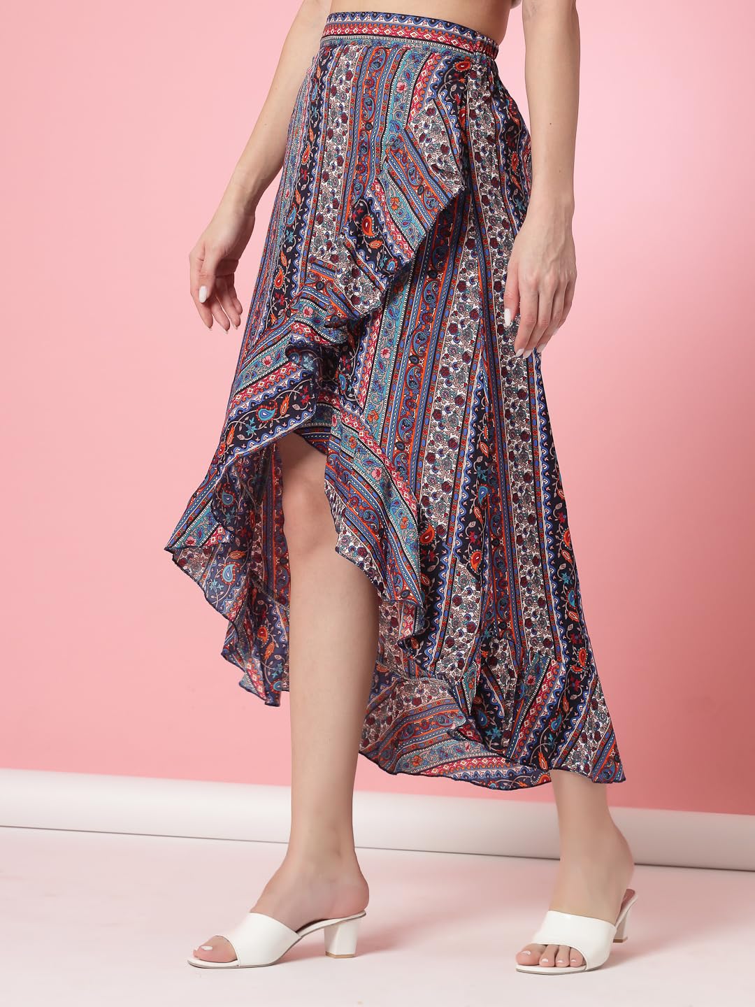 OOMPH! Long Skirts for Women Multicolor - msk050