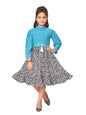 Aarika Girl's Georgette Fit and Flare Knee-Length Dress (New_MD-42293_Rama