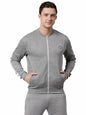 Dennis Lingo MenS Poly Cotton Sweatshirt - Front Open Zipper, High Neck, Full Sleeves, Regular Fit, Casual Winter Wear For Men