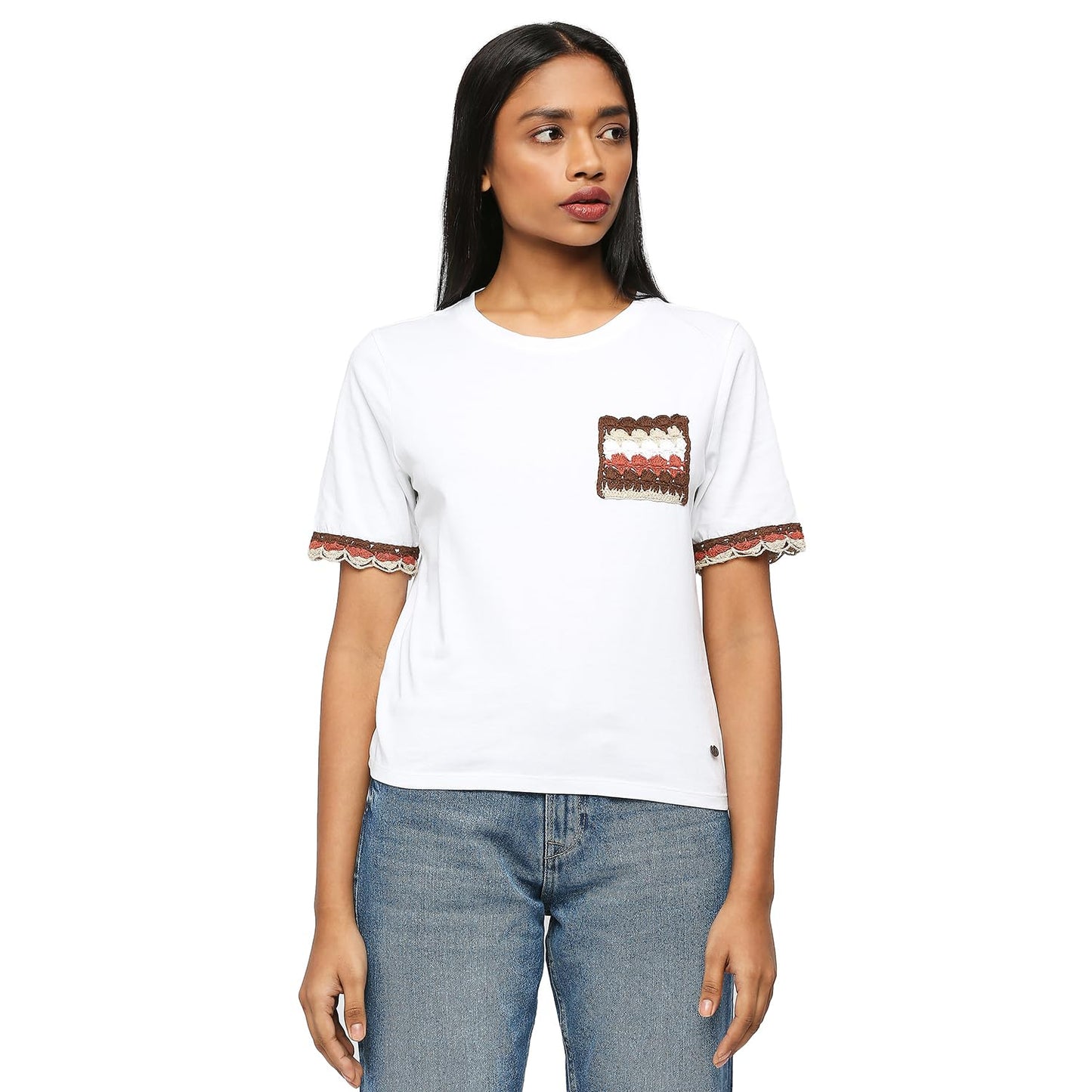 Pepe Jeans WomenS Semi Fit T-Shirt (Pl505780_White