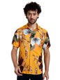 Greciilooks Mens Rayon Casual Shirt Regular Fit Men Casual Shirt (Yellow, Xx-Large)