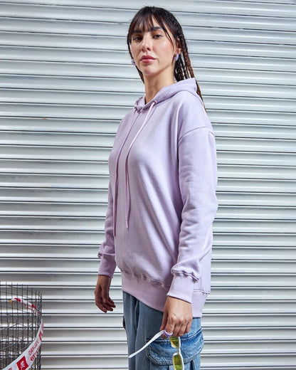 Bewakoof Heavy Duty 1.0 Womens Solid Oversized Fit Full Sleeve Fleece Hoodies