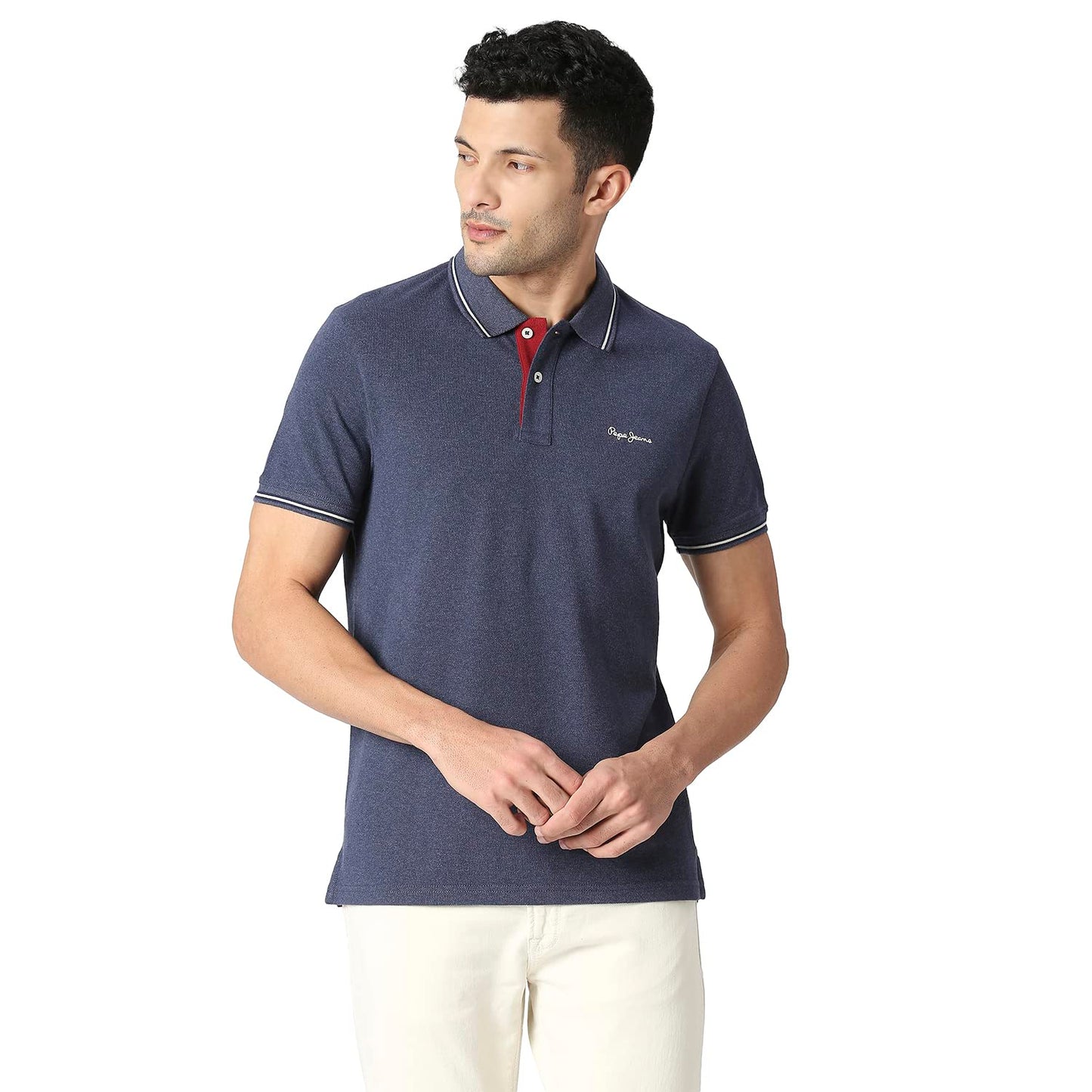 Pepe Jeans Phoenix Solid Recycle Polo, Blue, S