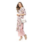Idalia Womens Ethnic Wear Baby Pink And Grey Printed Straight Cotton Kurta With Palazzo Set For Women Fashion