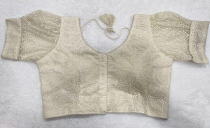 Pujia Mills Womens Readymade Indian Ethnic Designer Stitched Womens Blouse net Chiken shifli Sequence Embroidery Work Blouse Fa