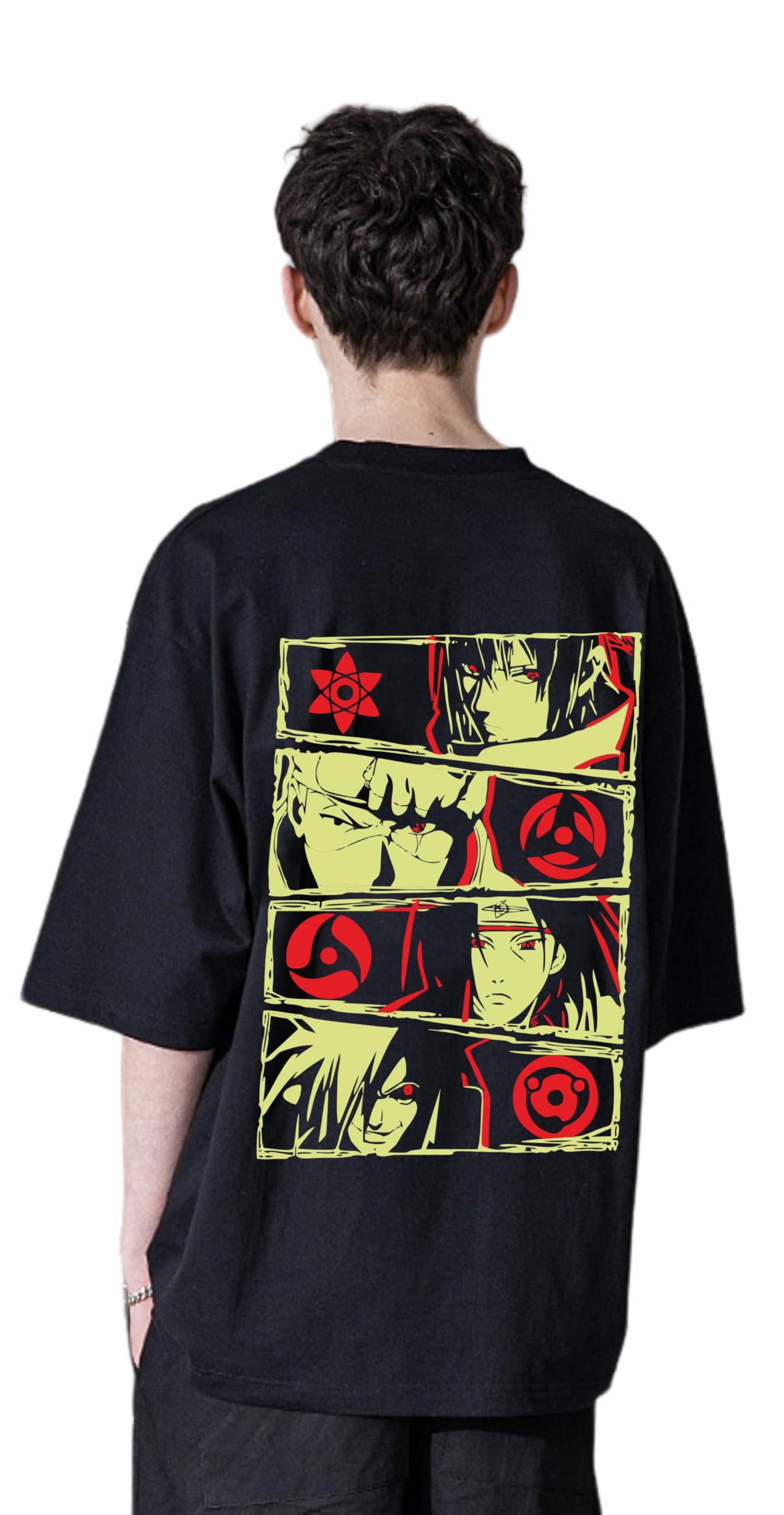 Uniplanet Store MenS Cotton T Shirt With Round Neck Line Half Sleeves Graphic Printed Pattern Loose Fit And Standard Length Bla