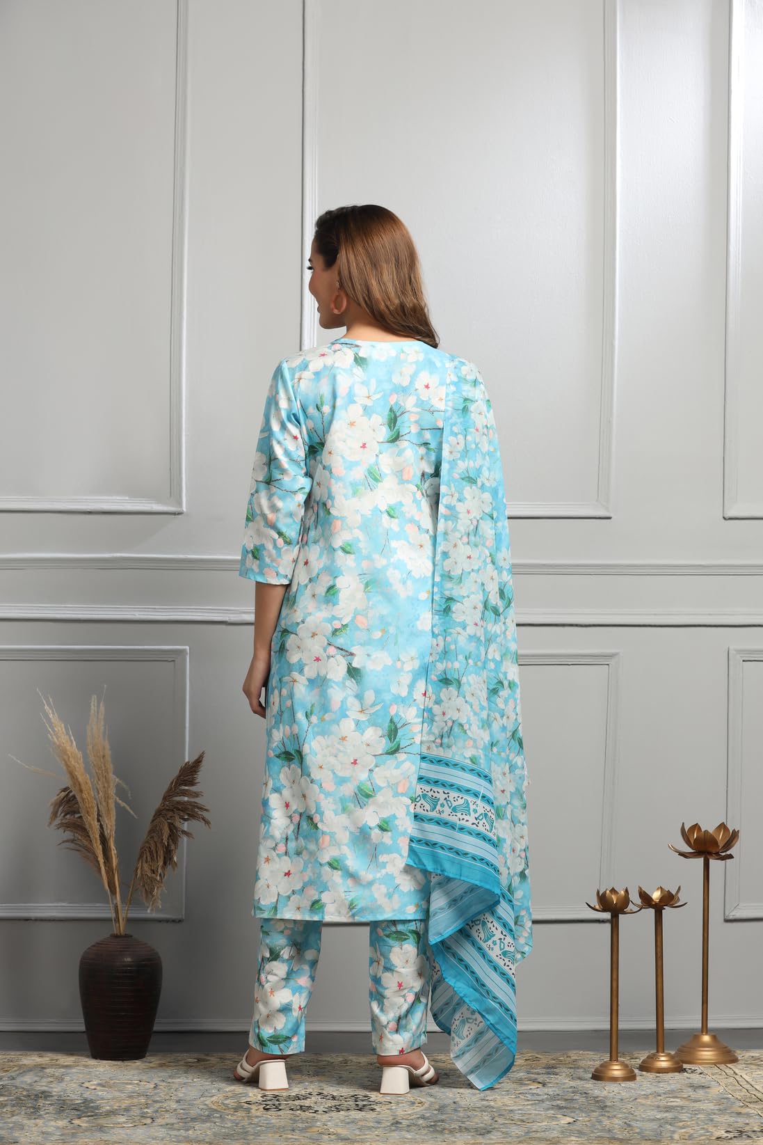 Leriya Fashion Cotton Alia Cut Kurta Set For Women| Alia Cut Anarkali Set For Women | Embroidery Kurta Set For Women| Kurta & Pa