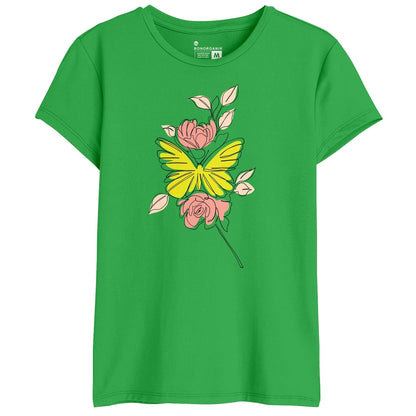 Bon Organik Womens Regular Fit T-Shirt (BON11508_Green