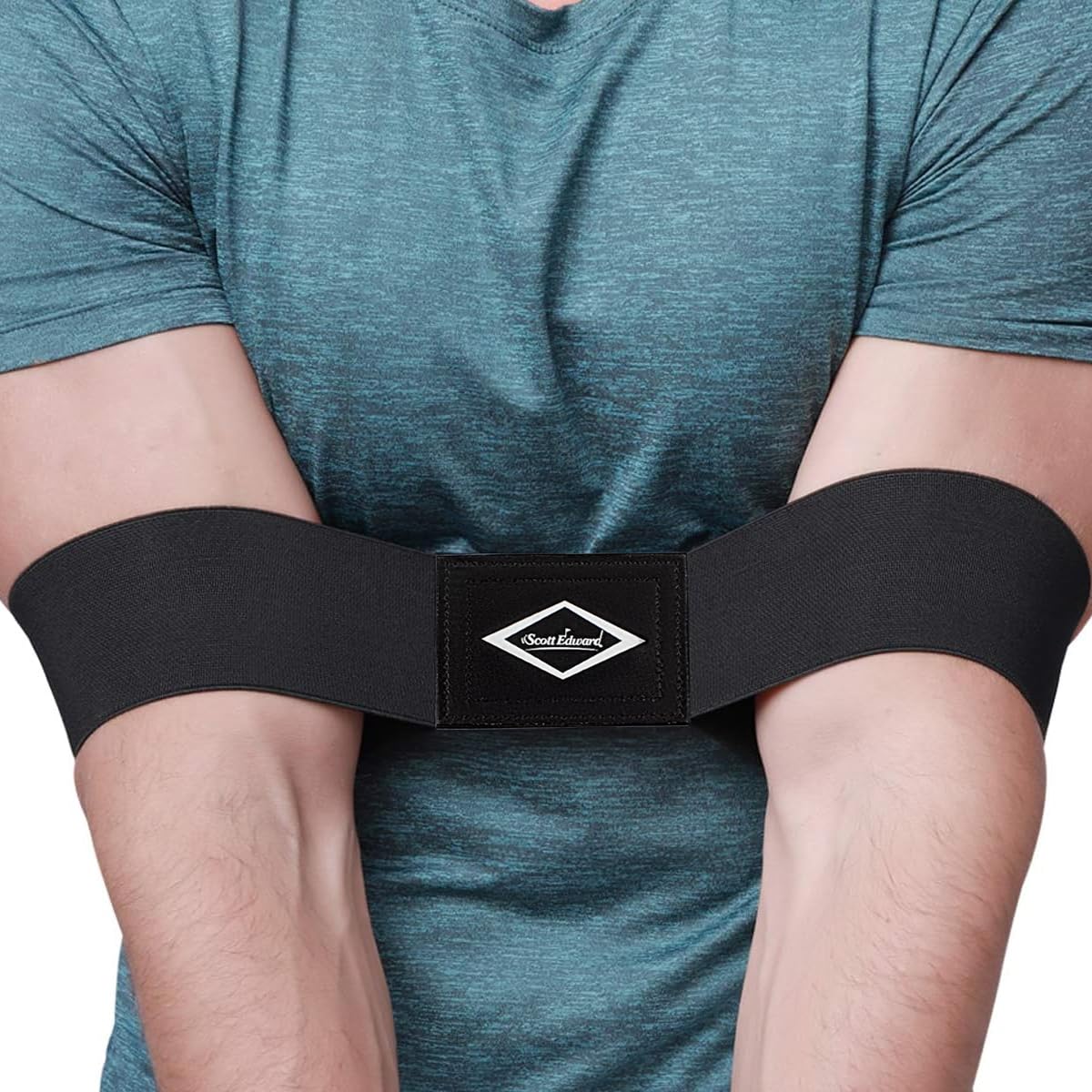 Scott Edward Pro Golf Swing Training Aid - Black Nylon Arm Band for Gesture Alignment Practice, Perfect for Beginners and Men