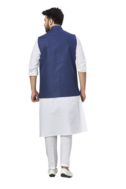baaamboos 100% Cotton Blend Stylish Trendy Solid Pattern Sleeveless Comfortable Mens only Nehru Jacket for Regular Use Ethnic W