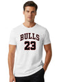 Peppyzone Mens Regular Fit T-Shirt (PZ-Bulls-133_White
