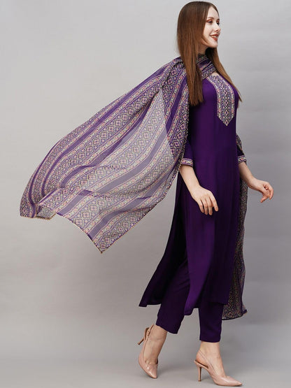Wedani Cotton Digital Printed Kurta Set with Dupatta for Women