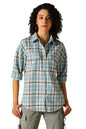 Hubberholme Women Check Cotton Oversized Fit Collar Long Sleeve Shirts 24