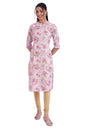 Aurelia Women's Pink Printed Straight Kurta (Size: 2XL)-A15655-509053