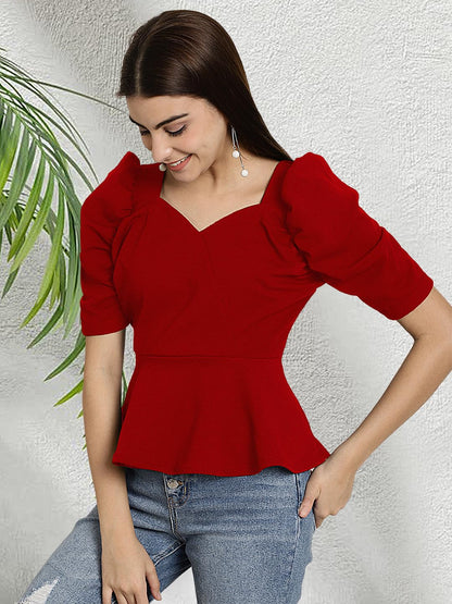 Tee Projekt Solid Stylish Casual Slim Fit Top & Tunic for Women & Girls|| Trendy Western Tops for Women