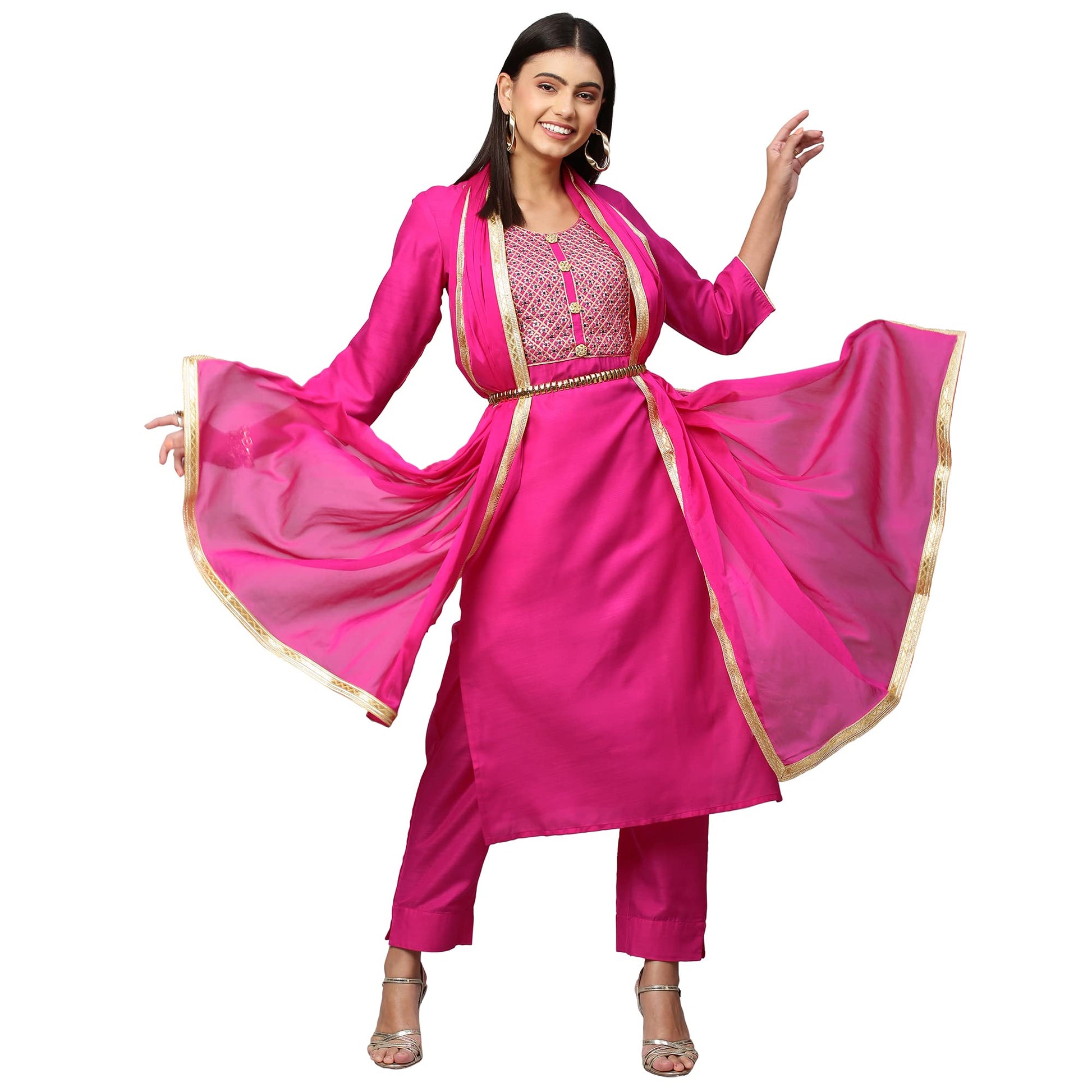 ANNI DESIGNER Women's Cotton Blend Kurta Set