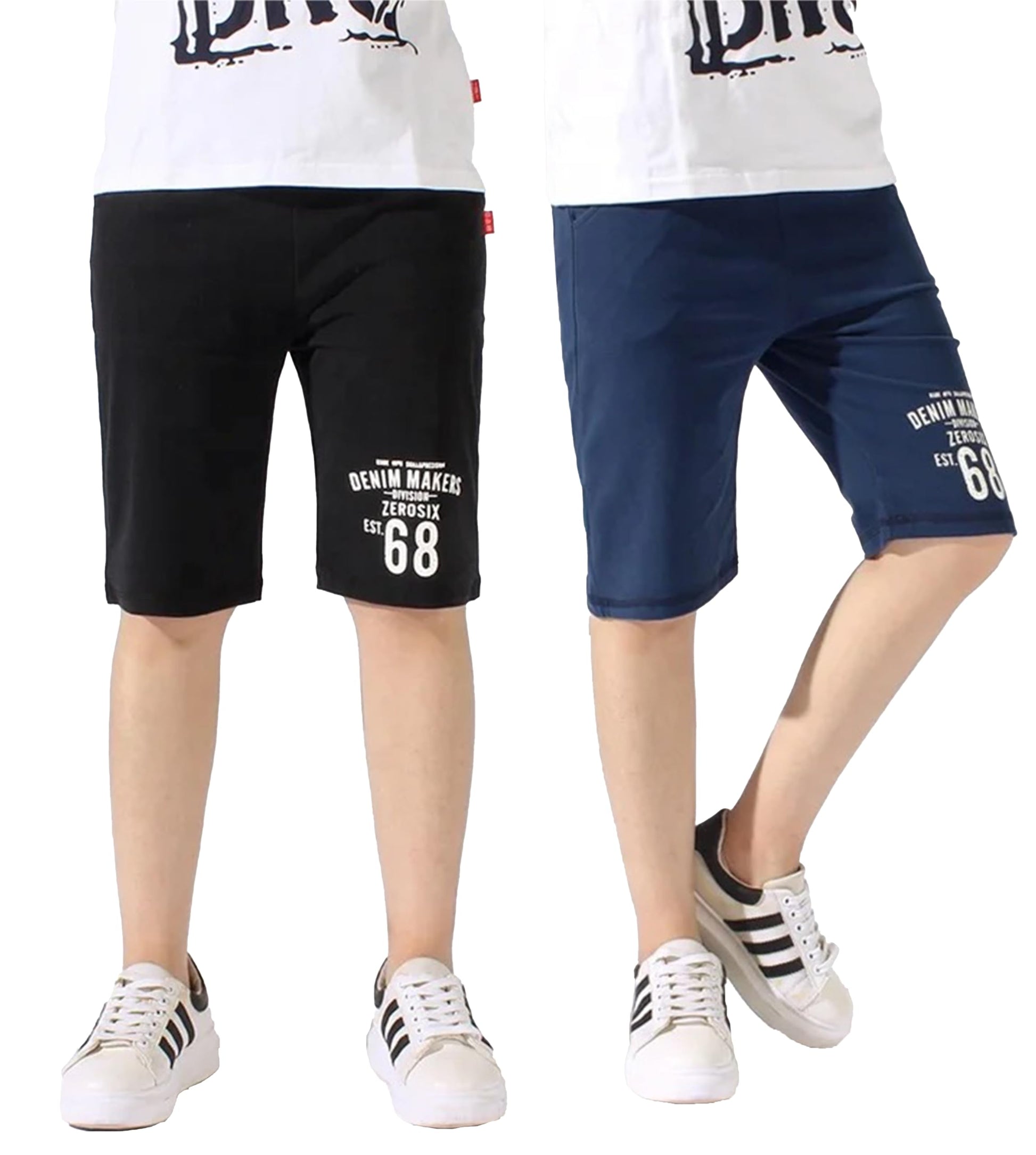 Kyda Kids 100% Cotton Printed Regular Fit Shorts For Boys (Pack Of 2)