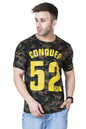 Veirdo Mens Cotton Regular Fit Short Sleeve Printed T-Shirt Camouflage