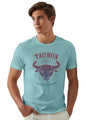 Peppyzone Mens Regular Fit T-Shirt (PZ-ZodiacTaurus6011_Sky Blue