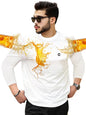Noble Monk MenS Full Sleeve Round Neck Water Repellent T-Shirt | Comfort Dry Fit Tees | Soft Cotton Casual Tee For Everyday Wea