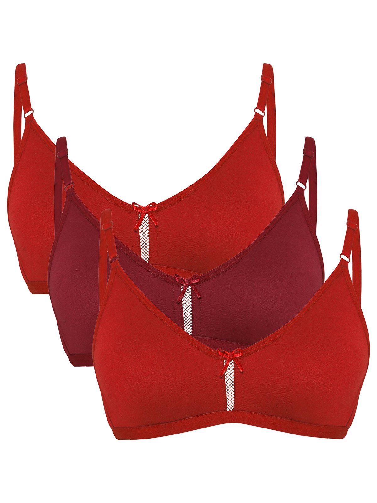 Clovia Womens Cotton Non Padded Non-Wired Bra (Pack of 3) (COMBRC153-36C_Assorted_36C)