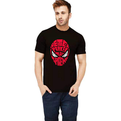 Uniplanet Store MenS Cotton T Shirt With Spiderman Theme Round Neck Half Sleeves Graphic Printed Pattern Regular Fit And Standa