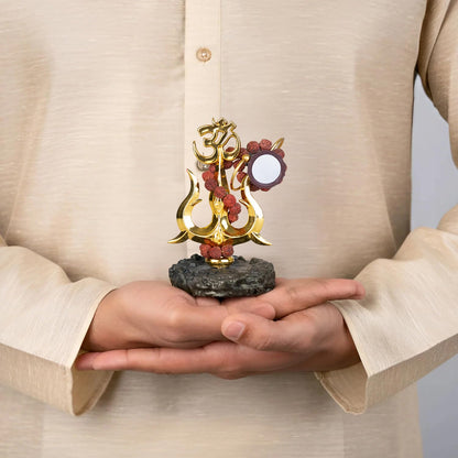 Astrotalk Resin Mahadev Trishul Murti | Compact Shiv Murti For Home Temple, Car Dashboard Or Office Shelf | Lord Shiva Idol For Puja Mandir & Meditation Corners | 8.5X6.5X11 Cm | 1 Piece