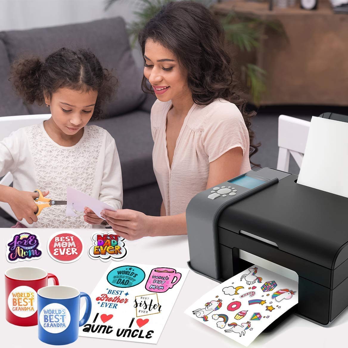 True-Ally Sticker Self-Adhesive Glossy Photo Paper A4 Size 120 Gsm For Inkjet Printer (White) Dries Quickly Diy Sticker Printing