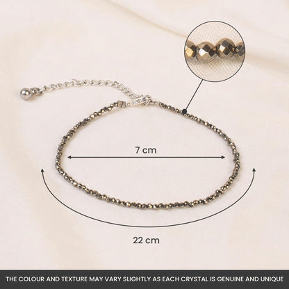 Astrotalk Raw Pyrite Anklet | Stone of Money, Protection & Power | Pyrite Anklet for Women | Best Gift Items | Spiritual Jewellery for Women | Valentine Gift for Girlfriend