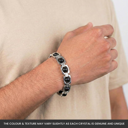 Astrotalk Metal Karungali Bracelet (Silver) | Certified Ebony Wood | Powerful Spiritual Protection, Emotional Balance & Positivity | Bracelet for Man & Women | Gift for Man & Woman