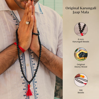 Astrotalk Certified 100% Natural Karungali Malai Original 108 Beads (8mm) | Blessings from Lord Murugan | Spiritual Mala for Peace, Power & Prosperity | Karungali Mala Original for Men & Women