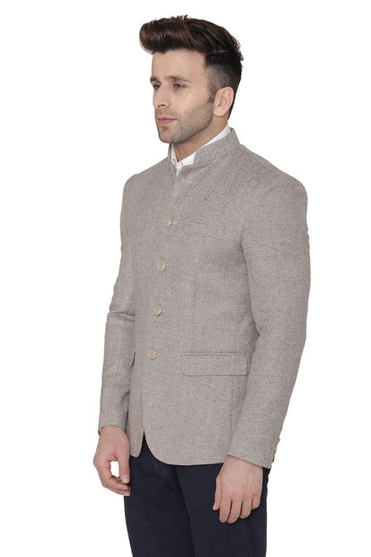 WINTAGE Mens Tweed Casual and Festive Blazer Coat Jacket : Beige1