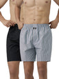 XYXX Mens Super Combed Cotton Checkmate Boxer Shorts Elasticated Waist, Drawstring | Loungewear for Men Pack of 2 (XL; Jet Blac