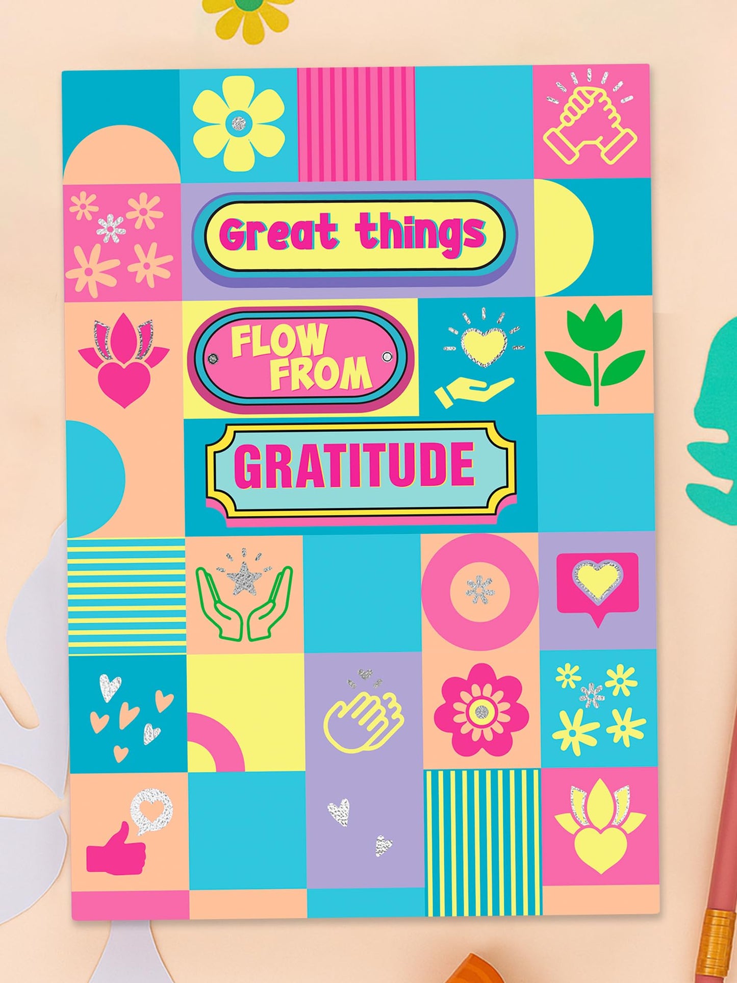Doodle Daily 5 Minute Gratitude Journal - Positivity, Wellness & Mindfulness Journal For Teens & Adults - 90-Day Habit Builder |