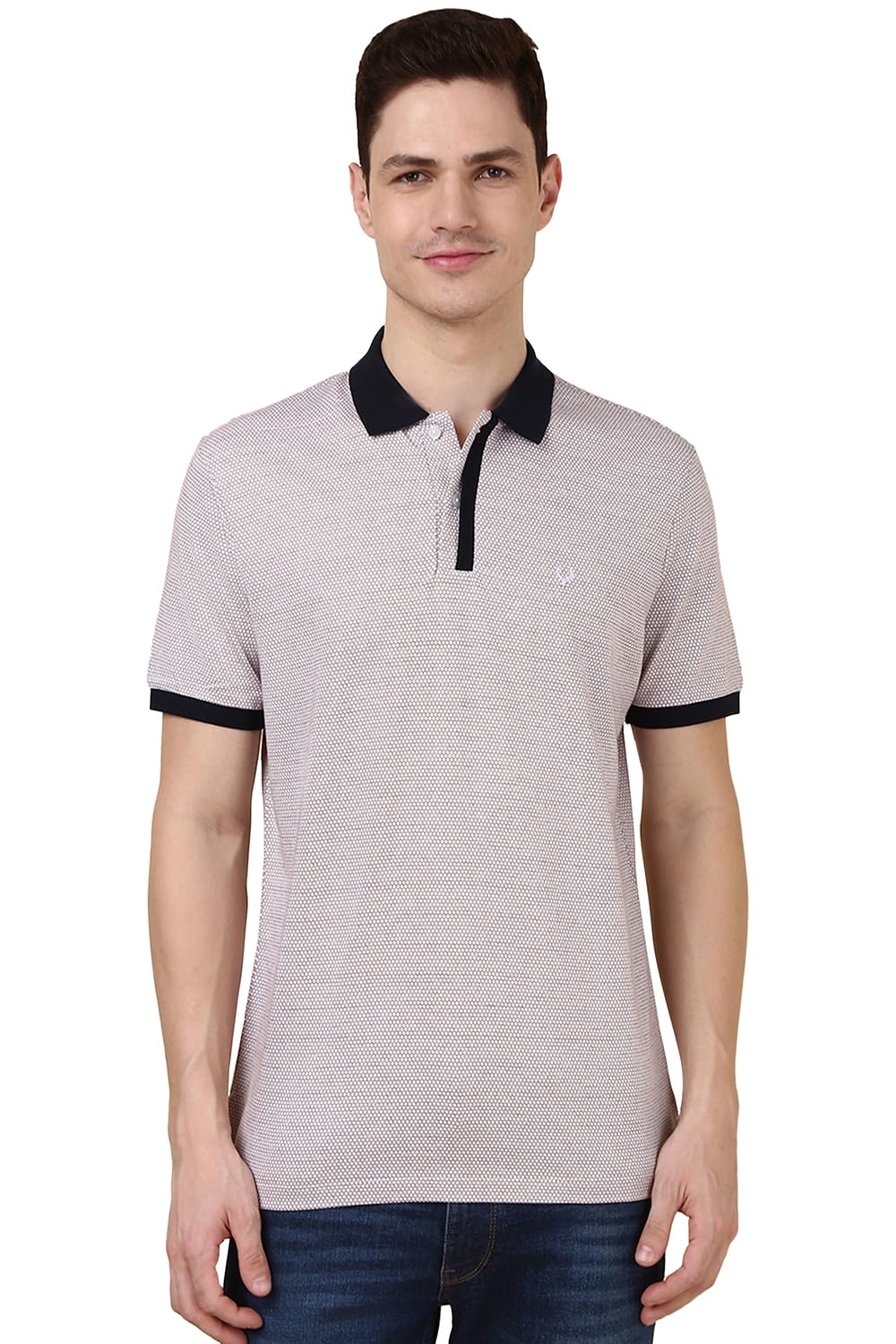 Allen Solly Men Printed Casual Half Sleeve Short Sleeve Polo Shirt