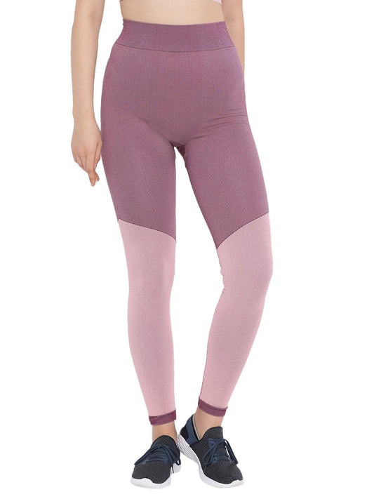 Clovia Womens Gym/Sports Activewear Tights (AT0105P22_Pink_L)