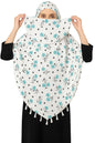 Weavers Villa Womens Cotton Floral Printed Face Cover Scarf | UV Protection, Breathable Fabric | Reusable Hijab Style Shield fo