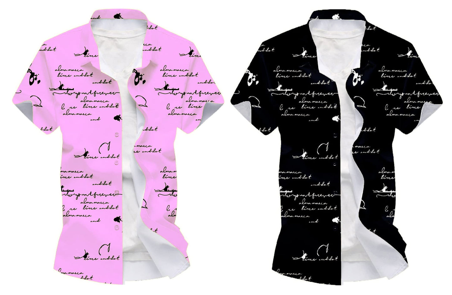 Kadiyu Half Sleeve Printed Shirts For Men Regular Fit Printed Spread Collar Casual Shirt Lycra Fabric With Combo Shirt (Pack Of