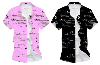 Kadiyu Half Sleeve Printed Shirts For Men Regular Fit Printed Spread Collar Casual Shirt Lycra Fabric With Combo Shirt (Pack Of