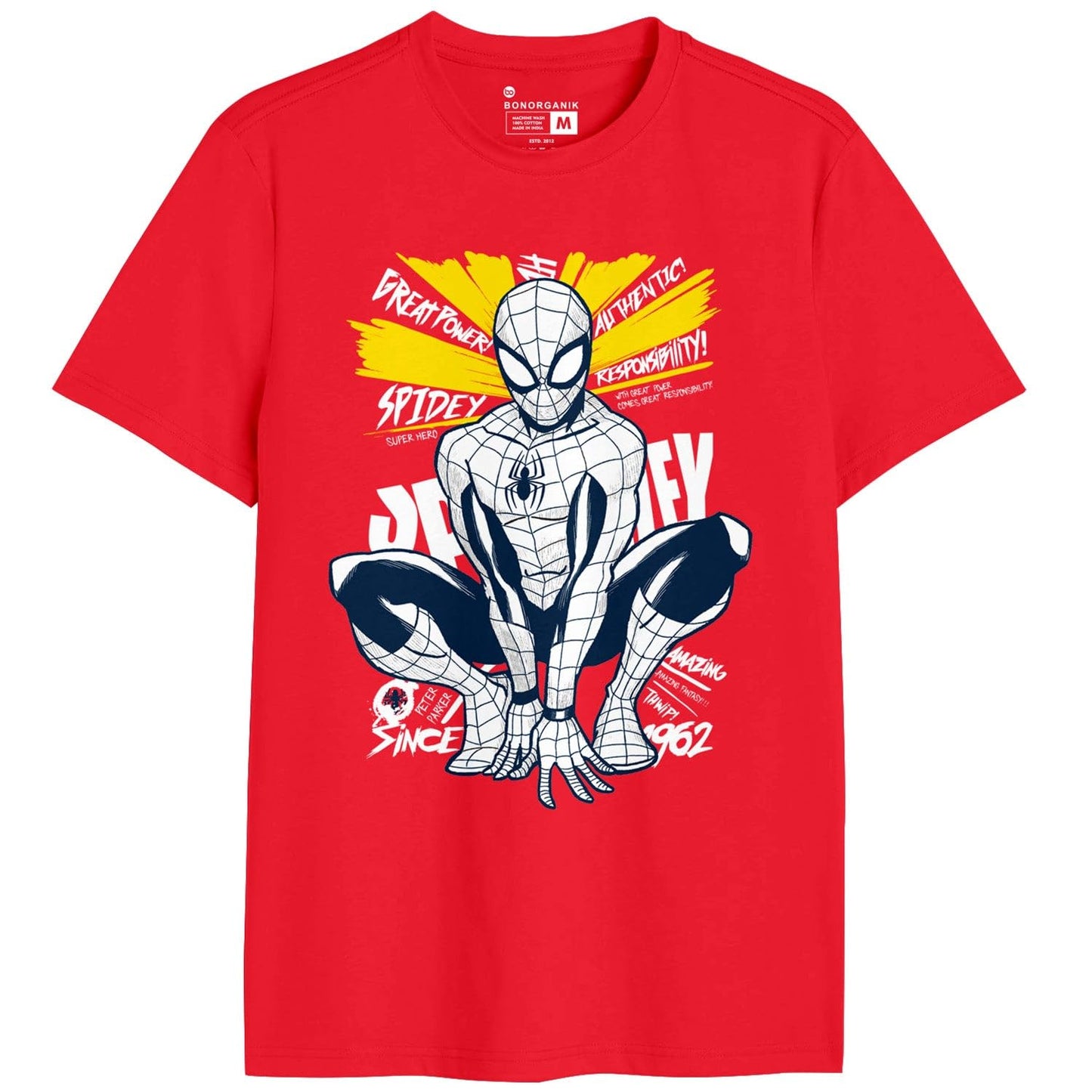 Bon Organik Mens Regular Fit T-Shirt (BON11466_Red