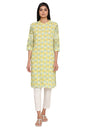 W for Woman Printed Button Down Cotton Kurta for Women