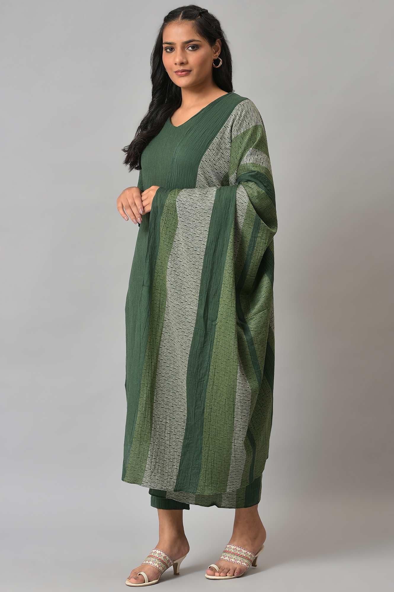 W for Woman Women's Cotton Embroidered Kurta