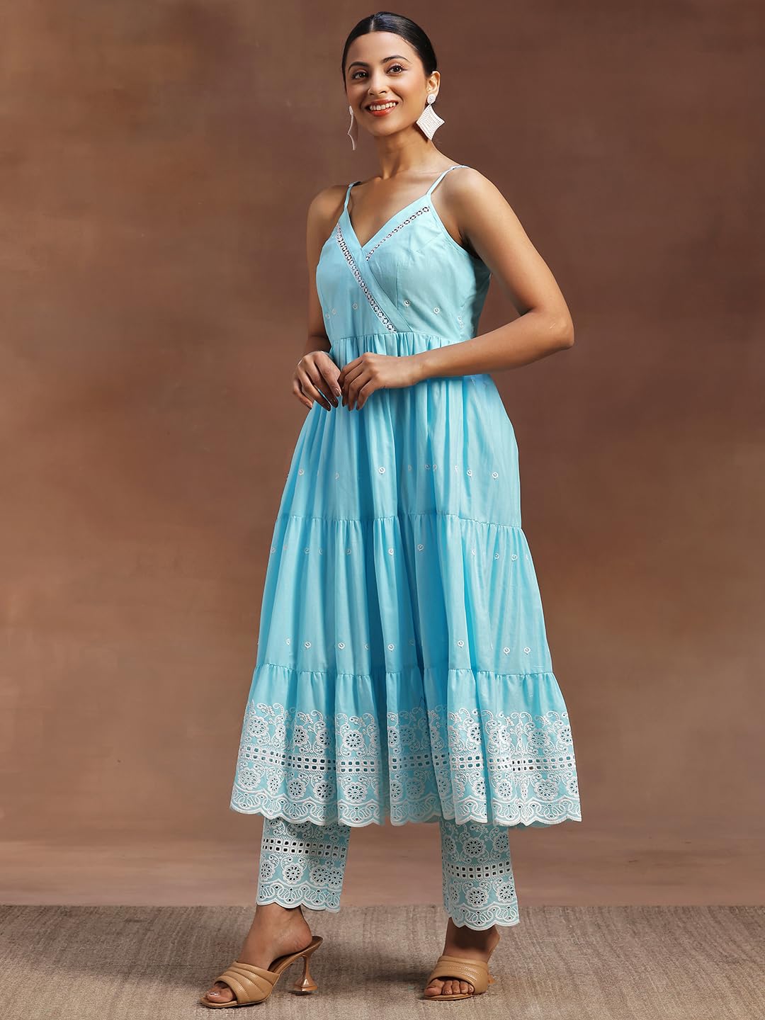 Libas WomenS Cotton Kurta Sets (35929_Blue